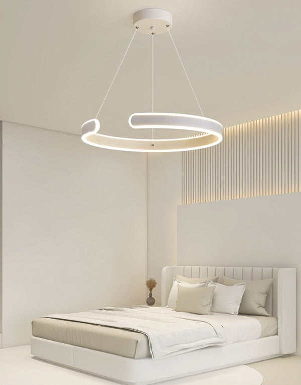 Modern LED Chandelier in the Shape of Ring for Bedroom, Living Room