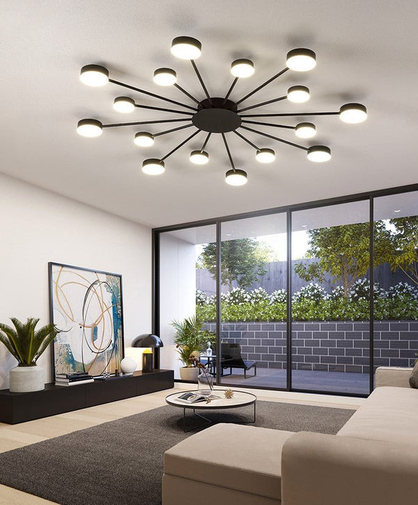 Cruciform LED Ceiling Chandelier for Living Room, Bedroom, Dining Room
