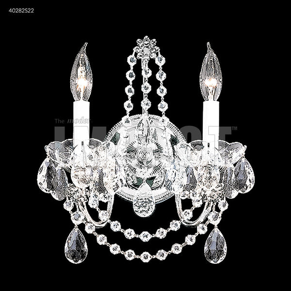 James R. Moder "Regalia" 2-Arm Wall Sconce in Silver