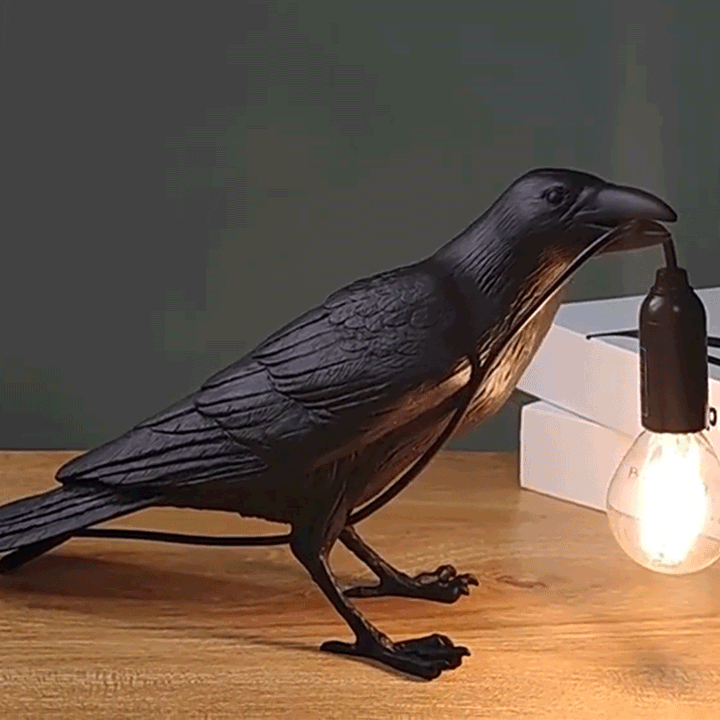 The Warm Glow of the Raven Lamp Adding Ambiance to a Study Room