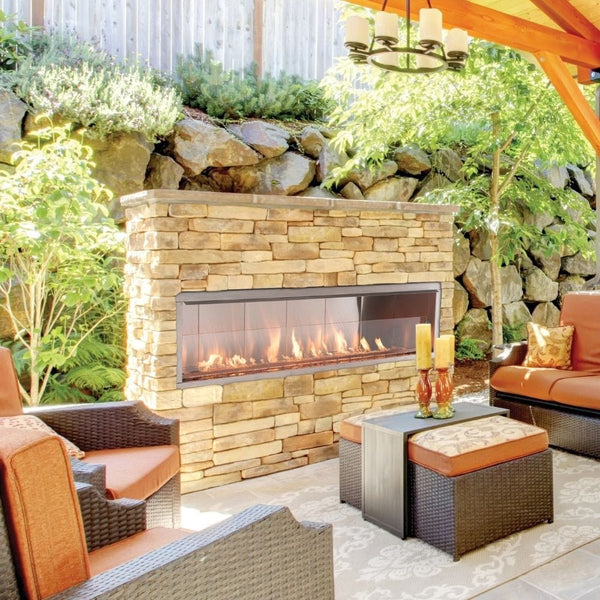 Superior Linear Vent-Free Outdoor Gas Fireplace - Optional See-Through