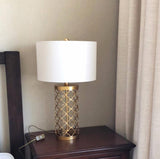 Openwork Metal Table Lamp