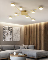 Round LED Ceiling Chandelier for Living Room, Bedroom, Dining Room