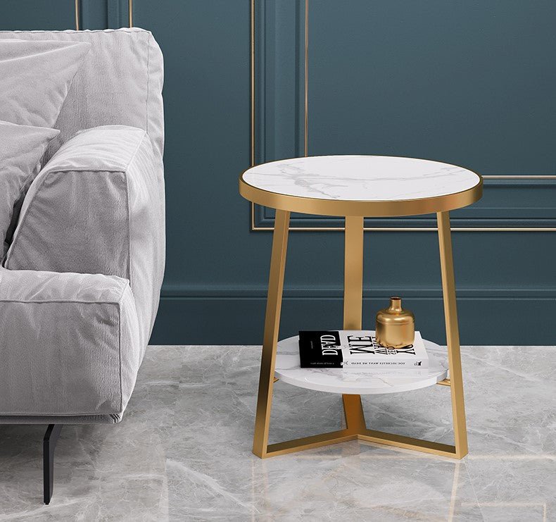 Gold/White/Black Modern Marble Nordic Coffee Table For Living Room