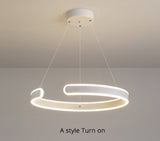 Modern LED Chandelier in the Shape of Ring for Bedroom, Living Room