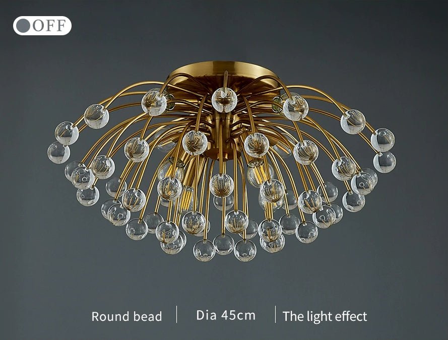 Colorful Crystal Led Round Ceiling Chandelier for living room, bedroom, hall