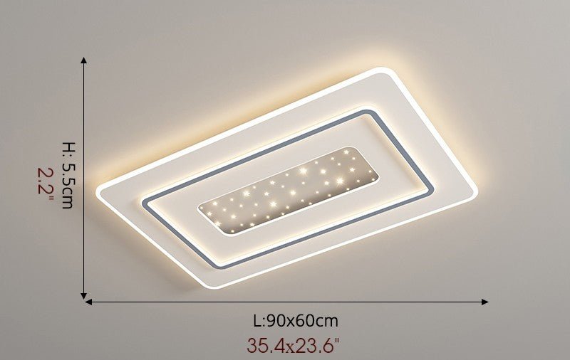 Rectangle Minimalist Acrylic LED Ceiling Light For Living Room, Bedroom