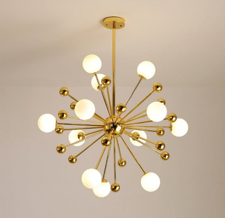 Fleur - Frosted Glass Multi-Bulb Art Deco Chandelier