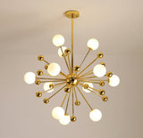 Fleur - Frosted Glass Multi-Bulb Art Deco Chandelier