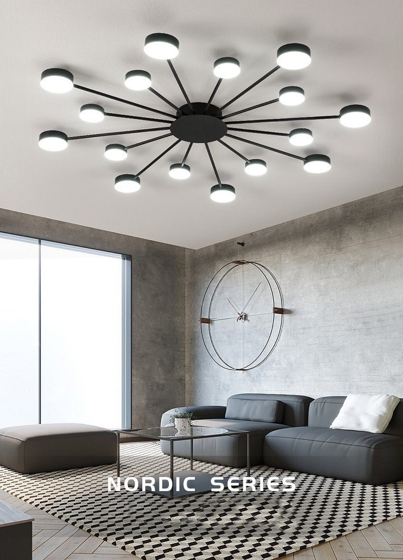 Cruciform LED Ceiling Chandelier for Living Room, Bedroom, Dining Room