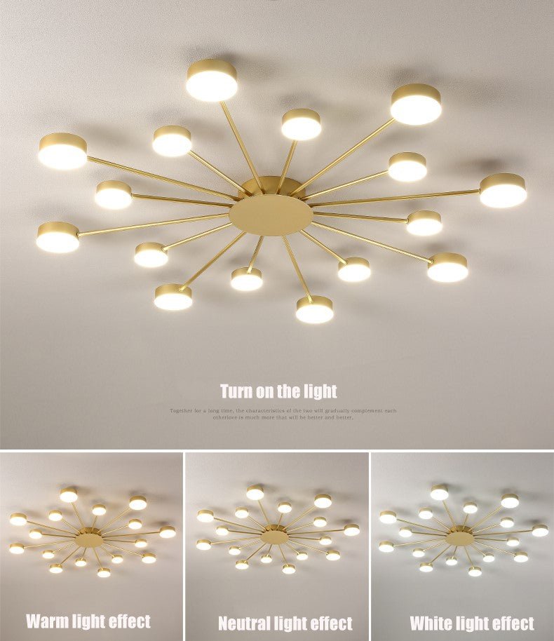 Cruciform LED Ceiling Chandelier for Living Room, Bedroom, Dining Room