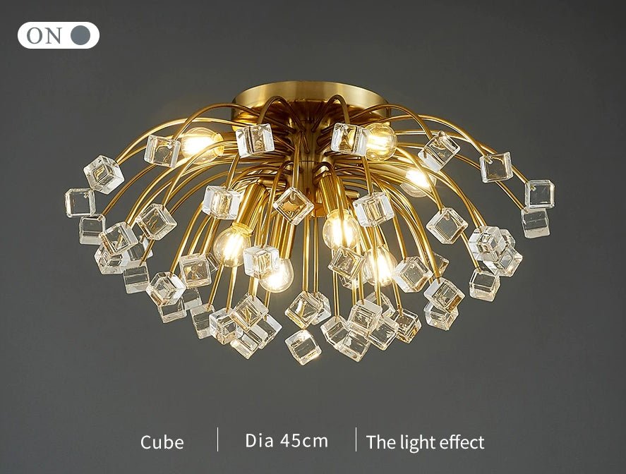 Colorful Crystal Led Round Ceiling Chandelier for living room, bedroom, hall