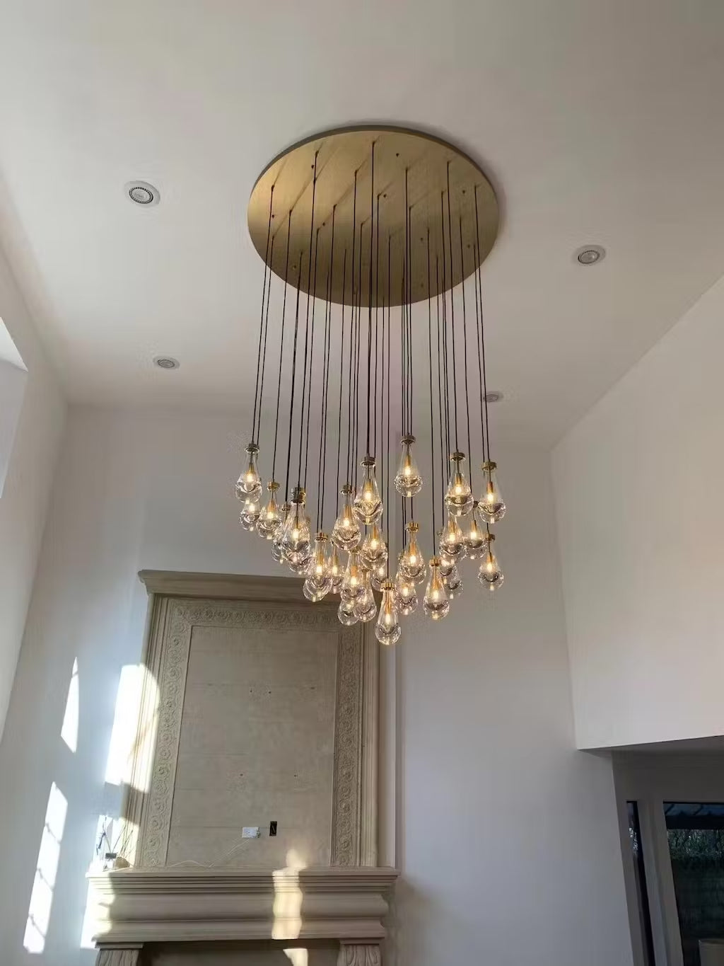 Raindrop Round Chandelier 47"