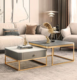 Gold/Black Nordic Coffee Table For Living Room