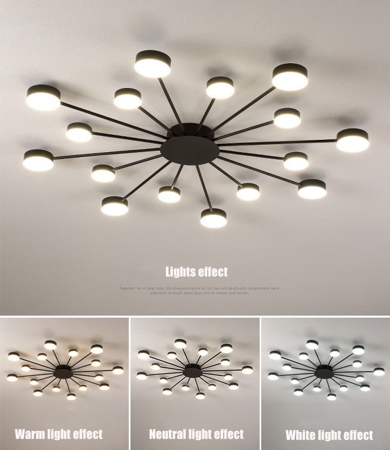 Cruciform LED Ceiling Chandelier for Living Room, Bedroom, Dining Room