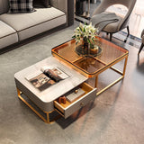 Gold/Black Nordic Coffee Table For Living Room