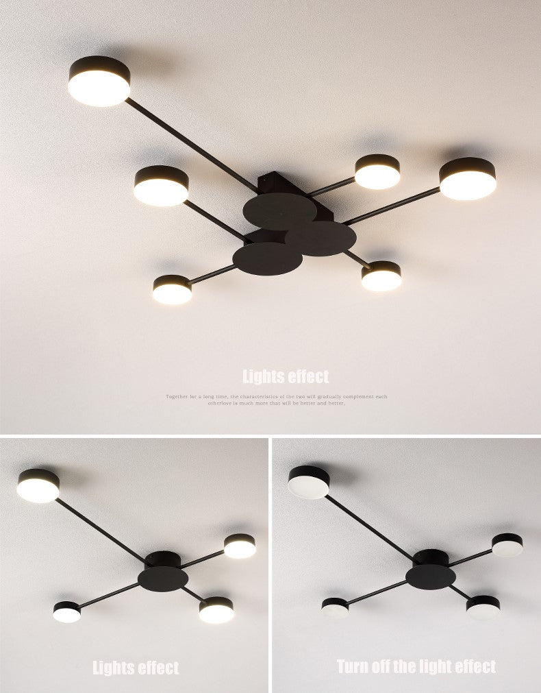 Round LED Ceiling Chandelier for Living Room, Bedroom, Dining Room