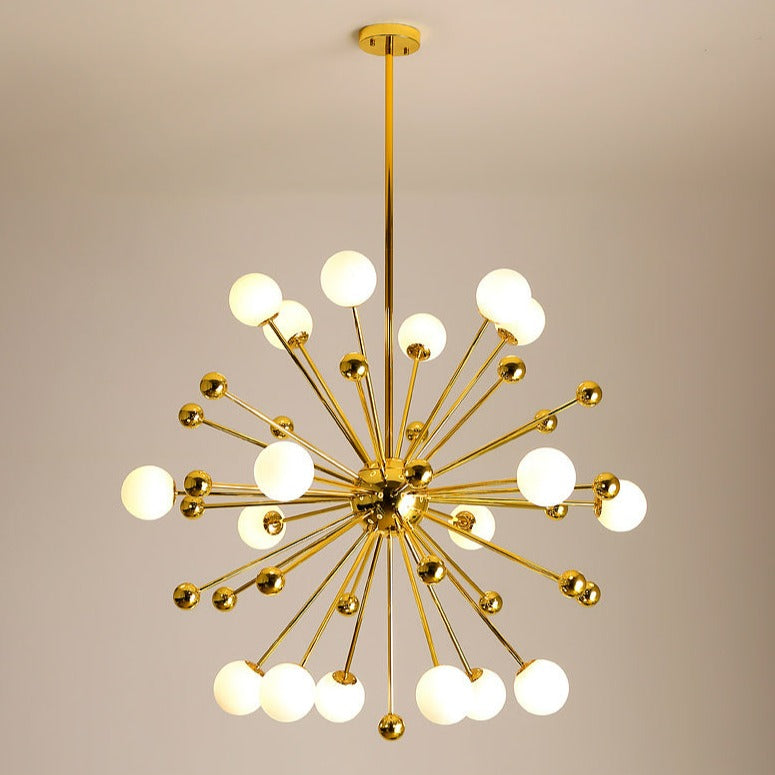 Fleur - Frosted Glass Multi-Bulb Art Deco Chandelier