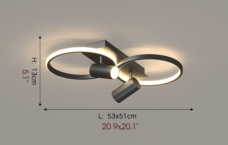 Modern Round LED Ceiling Light for Bedroom, Living Room