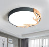 Modern LED Ceiling Lamp Surface with Wood for Kids Room, Living Room