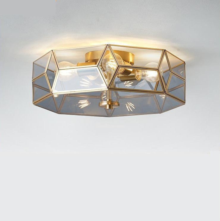 Modern LED Copper Ceiling Lamp for Bedroom, Dining Room, Room Lamp