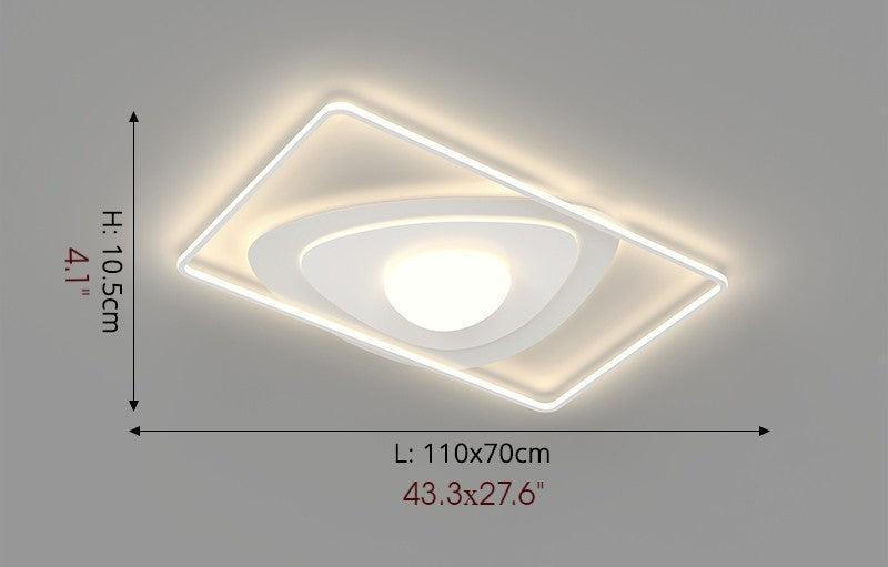 Rectangle Creative Acrylic LED Ceiling Light For Bedroom, Living Room