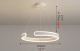 Modern LED Chandelier in the Shape of Ring for Bedroom, Living Room