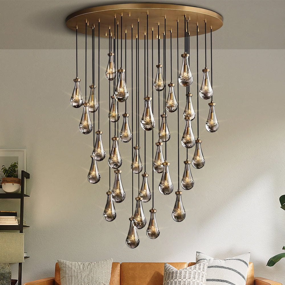 Raindrop Round Chandelier 47"