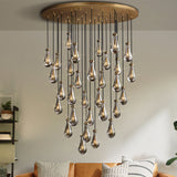 Raindrop Round Chandelier 47"