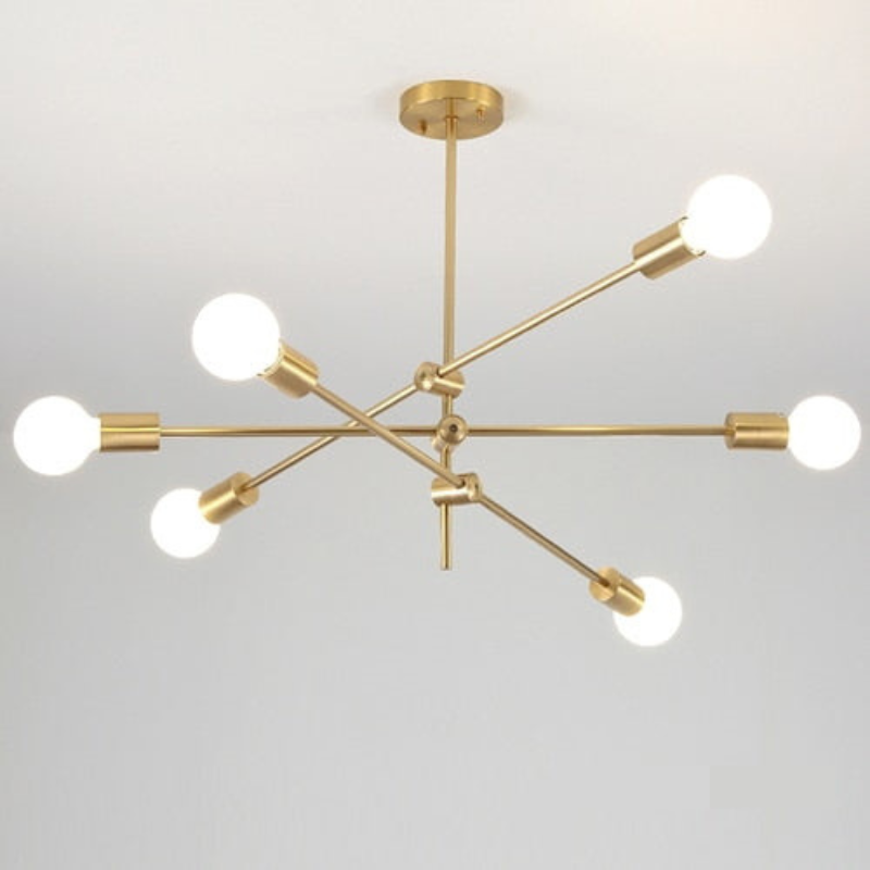 Modern Angled Multi-Bulb Pendant Light Fixture