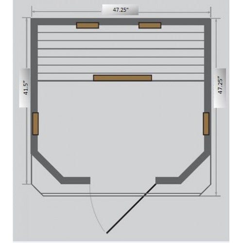 SunRay Grandby 300D 3-Person Outdoor Sauna