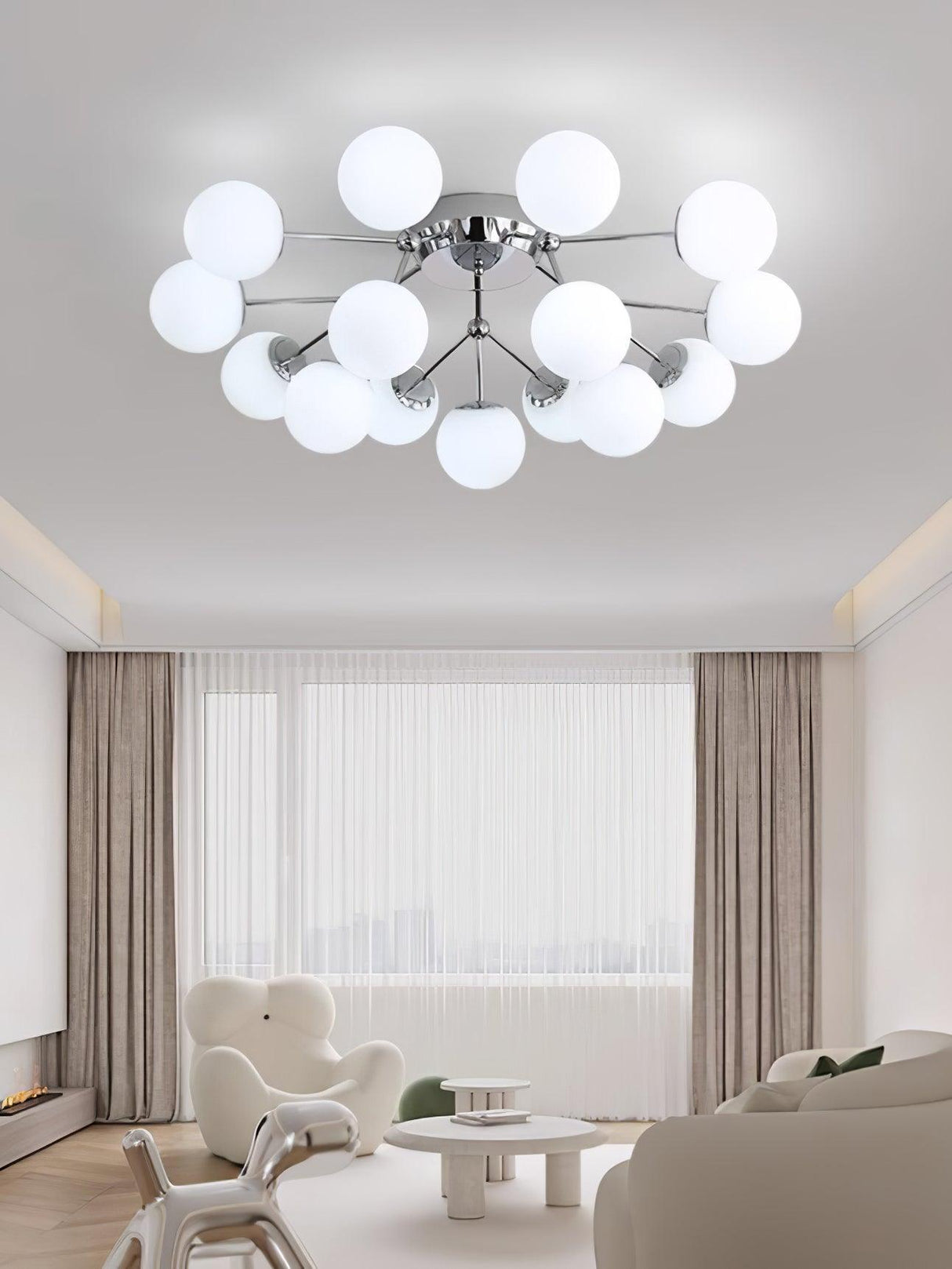 Glass Balls Cluster Ceiling Lamp