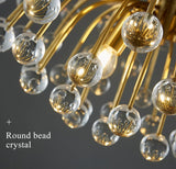 Colorful Crystal Led Round Ceiling Chandelier for living room, bedroom, hall