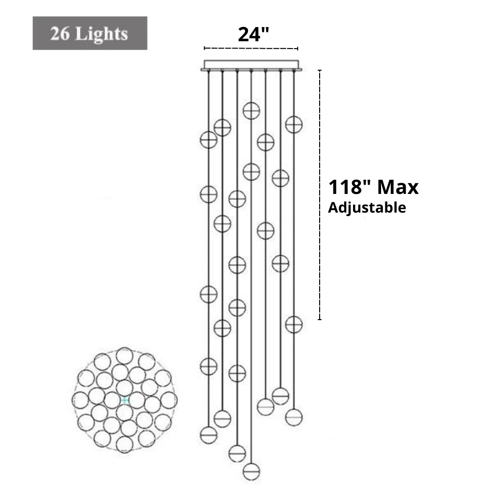 Terra - Modern Multi-Bulb Chandelier