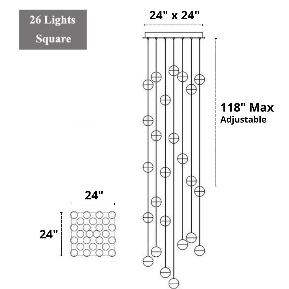 Terra - Modern Multi-Bulb Chandelier