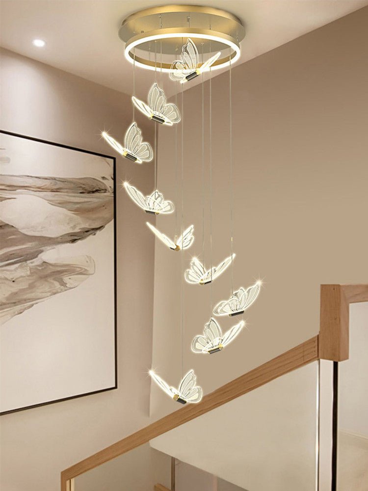 Camogli | Beautiful LED Chandelier with Hanging Butterflies