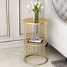 Modern Golden Coffee Table Made of Iron and Marble