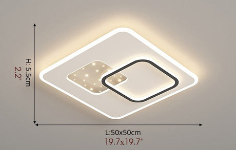 Rhomboid Minimalist Acrylic LED Ceiling Light For Living Room, Bedroom