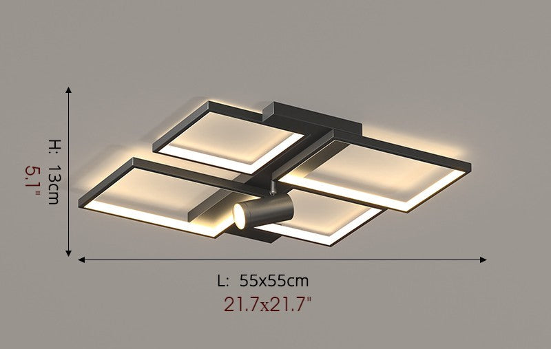 Modern Square LED Ceiling Light for Bedroom, Living Room