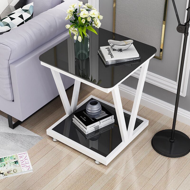 White/Gold/Black Small Modern Nordic Coffee Table For Bedside And Office