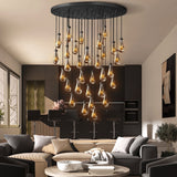 Raindrop Round Chandelier 47"