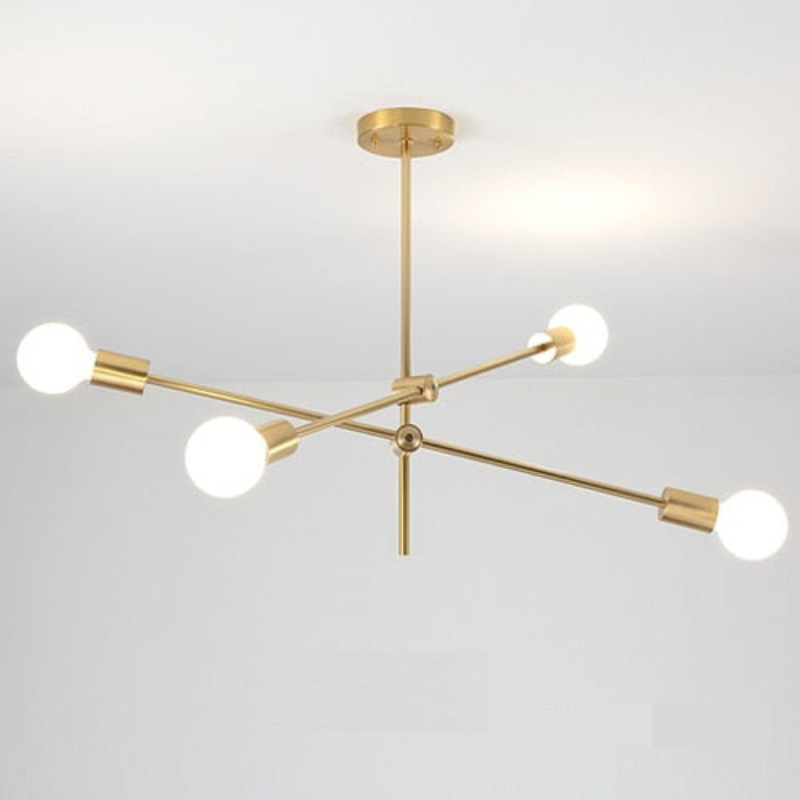 Modern Angled Multi-Bulb Pendant Light Fixture