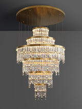 Sospel | Aristocratic Gold Ring Large Crystal Chandelier