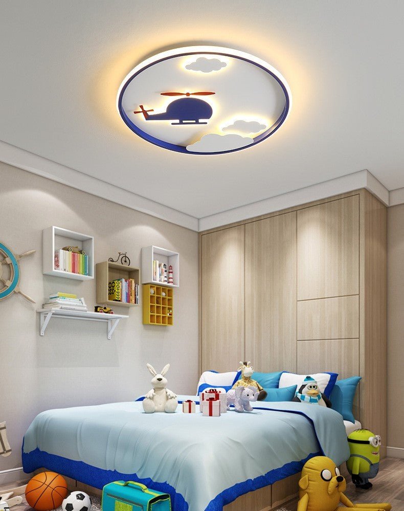 Decorative LED Ceiling Helicopter Lamp for Kids Room, Bedroom, Living Room