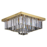 Borghetto Santo Spirito | Chic Gold Square Crystal Chandelier