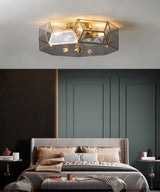 Modern LED Copper Ceiling Lamp for Bedroom, Dining Room, Room Lamp