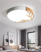 Modern LED Ceiling Lamp Surface with Wood for Kids Room, Living Room