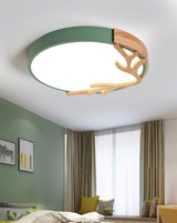 Modern LED Ceiling Lamp Surface with Wood for Kids Room, Living Room