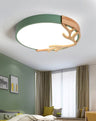 Modern LED Ceiling Lamp Surface with Wood for Kids Room, Living Room