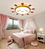 Creative Round LED Smile Sun Ceiling Lamp for Kids Room, Bedroom